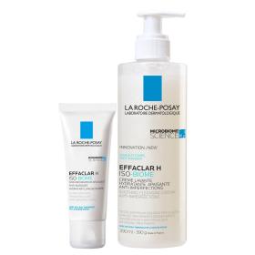 La Roche-Posay Набор для пересушенной лечением проблемной кожи очищающий крем-гель 400 мл  ультра-успокаивающий восстанавливающий уход 40 мл. фото
