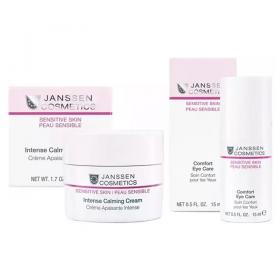 Janssen Cosmetics Набор средств для чувствительной кожи лица и век крем 50 мл  крем для век 15 мл. фото