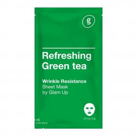 GLAM UP Освежающая тканевая маска с экстрактом зеленого чая, 21 г. фото