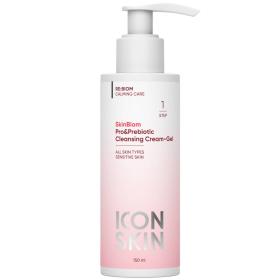 Icon Skin Очищающий крем-гель для умывания c про- и пребиотиками SkinBiom, 150 мл. фото