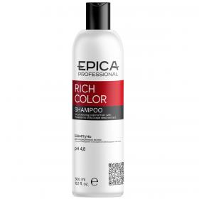 Epica Professional Шампунь с маслом макадамии и экстрактом виноградных косточек для окрашенных волос, 300 мл. фото