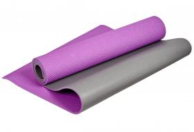 Bradex Двухслойный коврик для йоги и фитнеса, фиолетовый, 173х61х0,6 см. фото