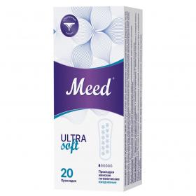 Meed Ежедневные ультратонкие прокладки усеченной формы Ultra Soft, 20 шт. фото