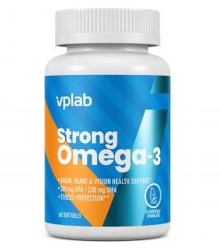 VPLAB Комплекс Омега 3  витамин Е Strong Omega-3, 60 капсул. фото