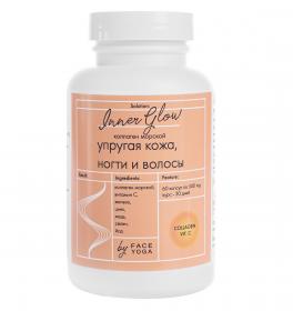 Face Yoga Коллагеновый комплекс Упругая кожа, ногти и волосы Inner Glow, 60 капсул. фото