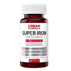 Urban Formula Комплекс Super Iron для повышения уровня гемоглобина и ферритина, 25 капсул. фото