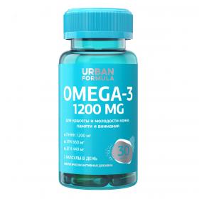 Urban Formula Комплекс Омега -3 для красоты и молодости кожи, памяти и внимания 1200 мг, 30 капсул. фото