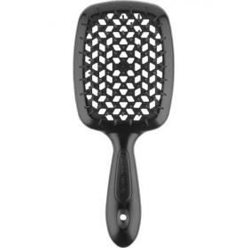 Janeke Щетка Superbrush с закругленными зубчиками черная, 17,5 х 7 х 3 см. фото