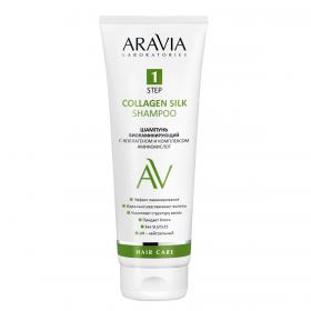 Aravia Laboratories Шампунь биоламинирующий с коллагеном и комплексом аминокислот Collagen Silk Shampoo, 250 мл. фото