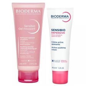 Bioderma Набор Очищение и уход за чувствительной кожей зимой. фото