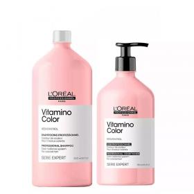 Loreal Professionnel Набор Vitamino Color шампунь 1500 мл  кондиционер 750 мл. фото