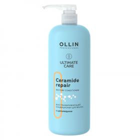 Ollin Professional Восстанавливающий кондиционер для волос с церамидами, 1000 мл. фото