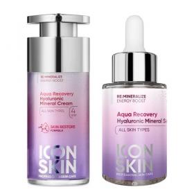 Icon Skin Набор для увлажнения кожи сыворотка 30 мл  крем 30 мл. фото