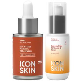 Icon Skin Набор для сияния кожи сыворотка 30 мл  пилинг 30 мл. фото