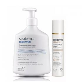 Sesderma Набор Очищение и сияние эмульсия SPF 50, 50 мл  крем-пенка, 300 мл. фото