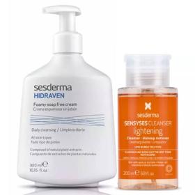 Sesderma Набор для очищения кожи крем-пенка 300 мл  лосьон для снятия макияжа 200 мл. фото