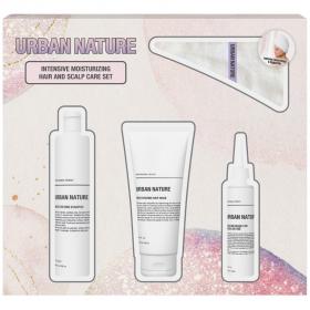 Urban Nature Подарочный набор для ухода за волосами и кожей головы Интенсивное увлажнение с полотенцем. фото