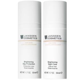 Janssen Cosmetics Набор Осветляющий крем SPF20 50 мл  ночной крем 50 мл. фото