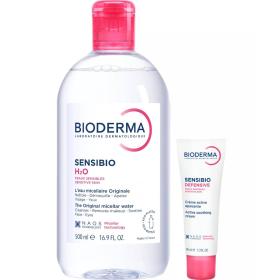 Bioderma Набор для чувствительной кожи мицеллярная вода, 500 мл  крем, 40 мл. фото