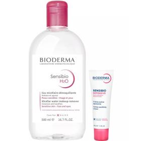 Bioderma Набор для чувствительной кожи мицеллярная вода, 500 мл  крем, 40 мл. фото