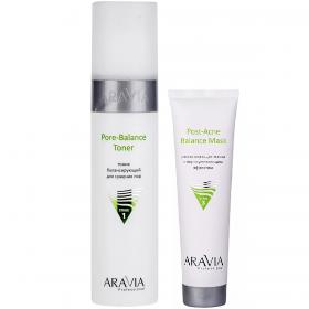 Aravia Professional Набор для проблемной и жирной кожи маска, 100 мл  тоник, 250 мл. фото