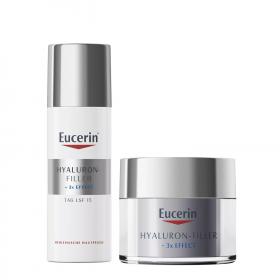 Eucerin Набор для нормальной и комбинированной кожи дневной крем SPF 15, 50 мл  ночной крем 50 мл. фото