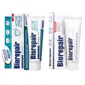 Biorepair Набор зубных паст для защиты эмали и сохранения белизны зубов, 2х75 мл. фото