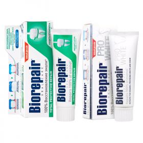 Biorepair Набор зубных паст для комплексной защиты, 2х75 мл. фото
