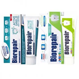 Biorepair Набор для полости рта для всей семьи зубная паста 2х75 мл. фото