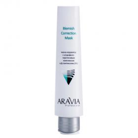 Aravia Professional Маска-корректор против несовершенств с хлорофилл-каротиновым комплексом и Д-пантенолом 3 Blemish Correction Mask, 100 мл. фото
