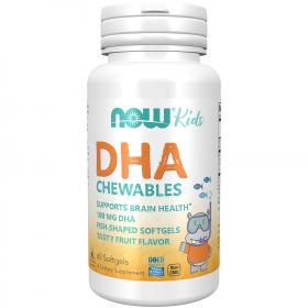 Now Foods Омега-3 для детей DHA Kids Chewable, 60 жевательных капсул. фото