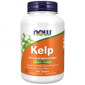 Now Foods Комплекс Kelp для здоровья щитовидной железы 150 мкг, 200 таблеток х 870 мг. фото