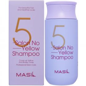 Masil Тонирующий шампунь против желтизны для осветлённых волос Salon No Yellow Shampoo, 150 мл. фото