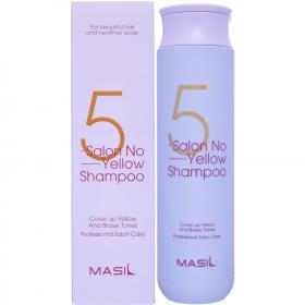 Masil Тонирующий шампунь против желтизны для осветлённых волос Salon No Yellow Shampoo, 300 мл. фото