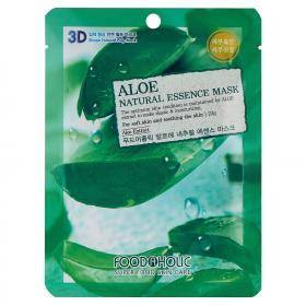 Food A Holic Тканевая 3D маска с экстрактом алоэ Aloe Natural Essence Mask, 23 г. фото