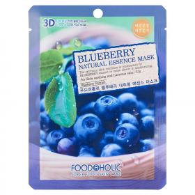 Food A Holic Тканевая 3D маска с черникой Blueberry Natural Essence Mask, 23 г. фото