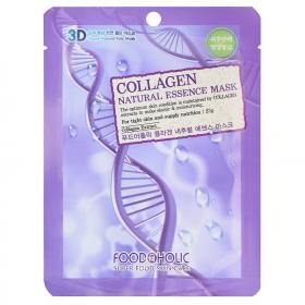 Food A Holic Тканевая 3D маска с коллагеном для эластичности и питания кожи Collagen Natural Essence Mask, 23 г. фото