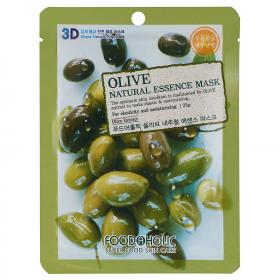 Food A Holic Тканевая 3D маска с экстрактом оливы для увлажнения и питания кожи Olive Natural Essence Mask, 23 г. фото