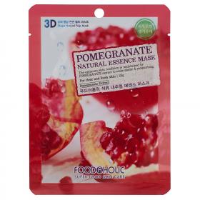 Food A Holic Тканевая 3D маска с экстрактом граната для улучшения цвета лица Pomegranate Natural Essence Mask, 23 г. фото