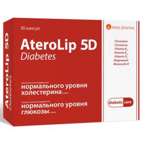 Aterolip Витаминно-минеральный комплекс 5D Диабет, 30 капсул. фото