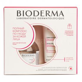 Bioderma Полный комплекс по уходу за кожей лица для чувствительной кожей. фото