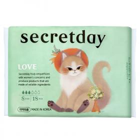 Secret Day Хлопковые гигиенические прокладки LOVE размер S, 18 шт. фото