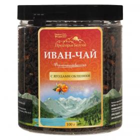 Предгорья Белухи Иван-чай ферментированный с ягодами облепихи, 100 г. фото