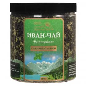 Предгорья Белухи Иван-чай ферментированный с перечной мятой, 100 г. фото