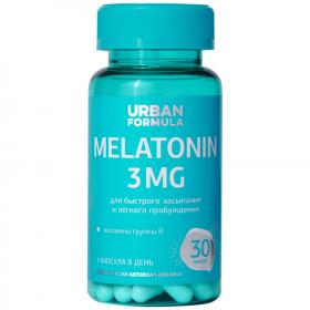 Urban Formula Комплекс для сна Melatonin 3 мг, 30 капсул х 360 мг. фото