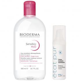 Bioderma Набор Очищение и интенсивное увлажнение для чувствительной, склонной к покраснениям и раздражениям кожи. фото