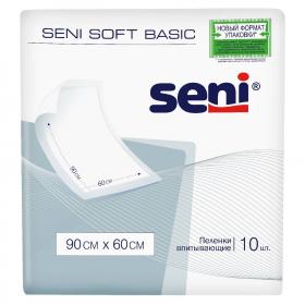 Seni Впитывающие одноразовые пеленки Basic 90x60 cм, 10 шт. фото
