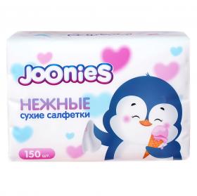 Joonies Салфетки бумажные трехслойные нежные 18х13 см 0, 150 шт. фото