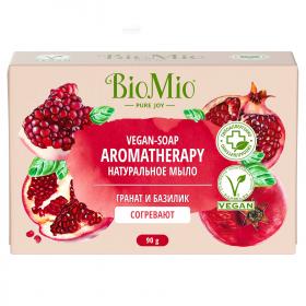 BioMio Натуральное мыло Гранат и базилик Vegan Soap Aromatherapy, 90 г. фото