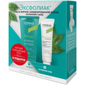 Noreva Набор Эксфолиак акномега 200, 30 мл  очищающий гель, 100 мл. фото